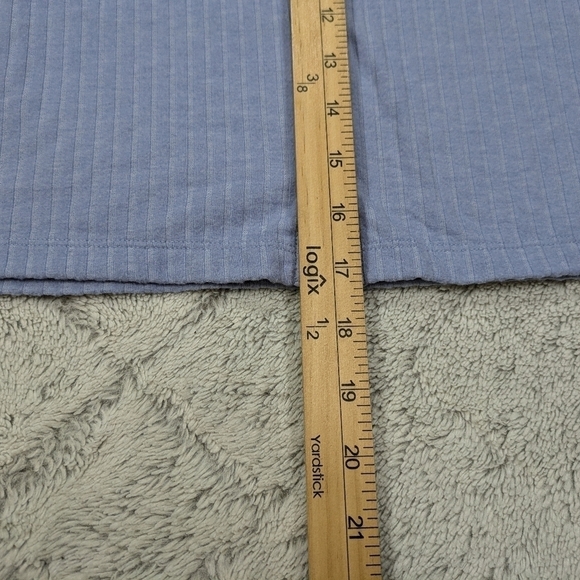 Madewell Sweater Women's M Blue Light MWL Brushed Rib Cropped Cardigan Cozy - Picture 4 of 8